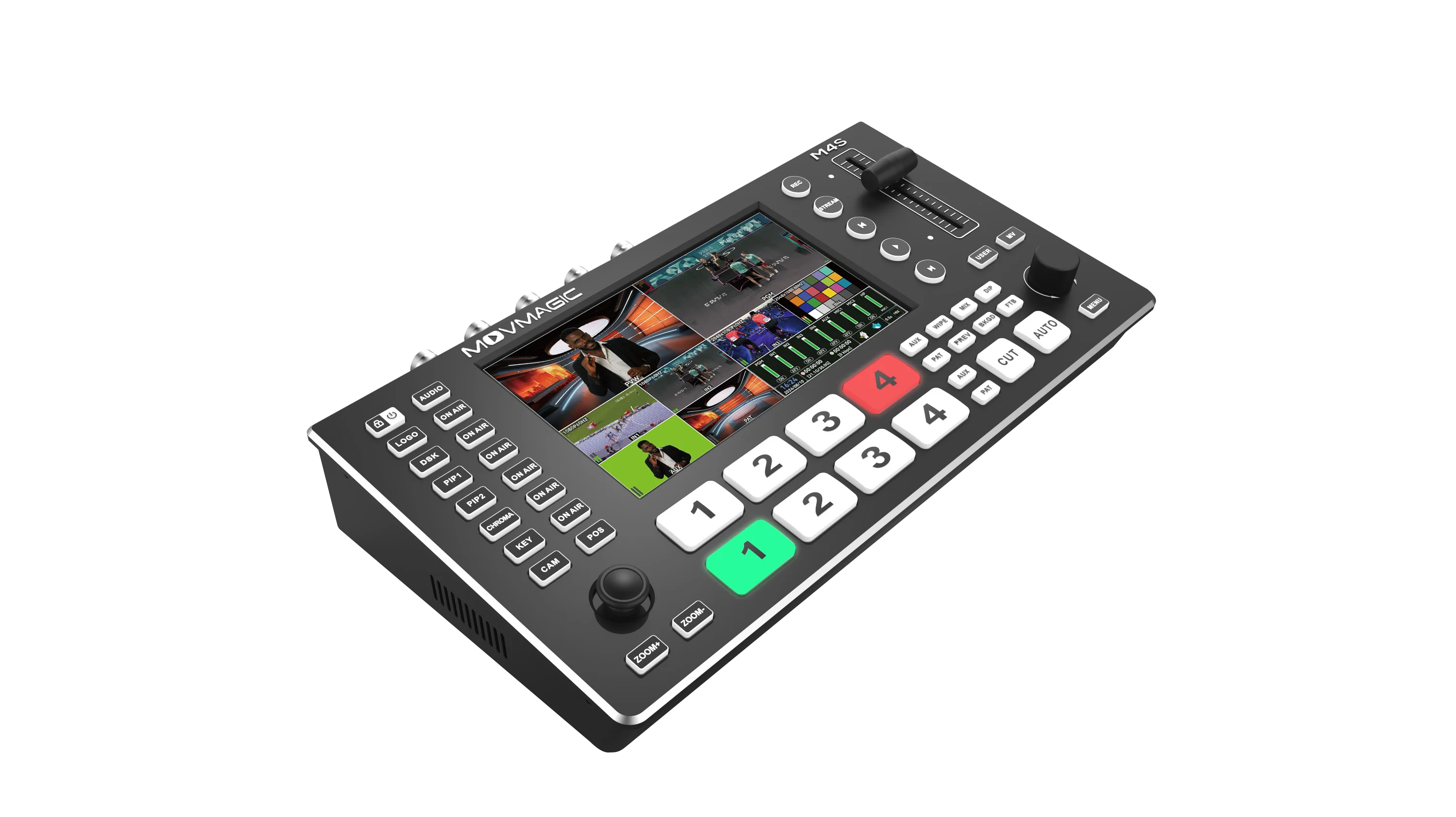 Movmagic 5 Channel SDI NDI HD MI video switcher 5.5 inch screen   for live streaming black magic video switcher