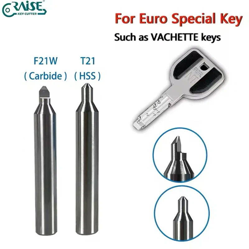 F21 T21 for Euro Special Keys VACHETTE Key Milling Cutter Compatible with Manual Vertical Key Cutting Machine SILCA Matrix