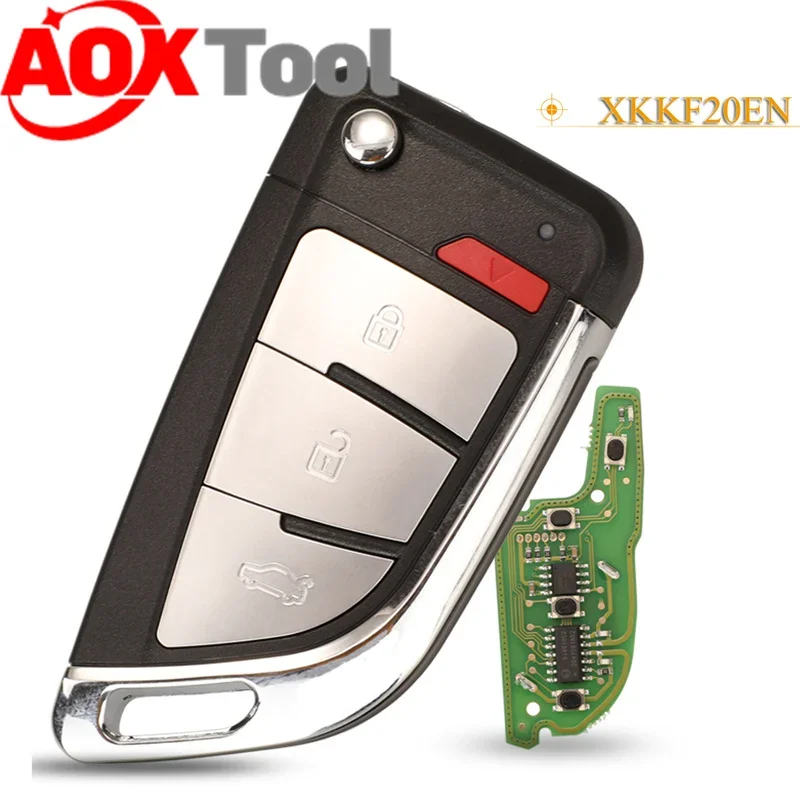 

AOKTOOL 4 Buttons Xhorse XKKF20EN Remote Control VVDI Wired Car Key Knife Type For BMW For VVDI2 Mini Key Tool