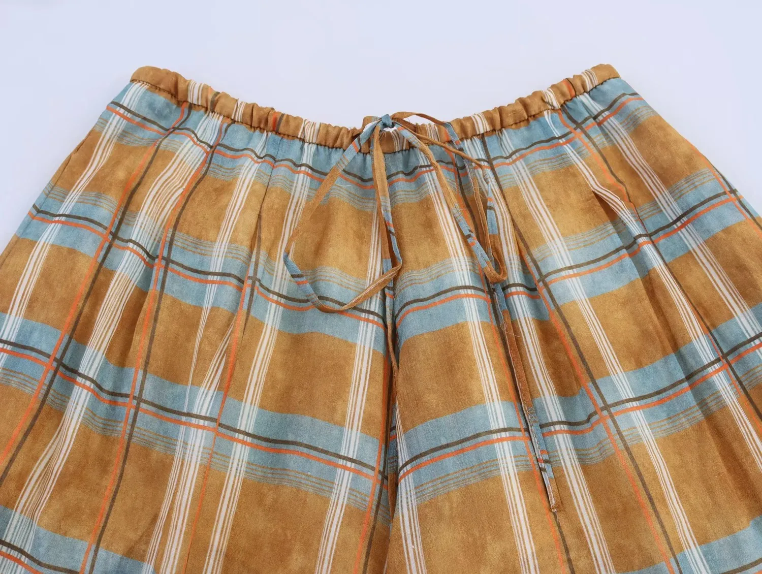 Frauen 2025, Herbst Mode Vielseitige Pumphose Plaid Gedruckt Lose Hosen Weibliche High-Taille Kordelzug Casual Hosen – Detail 15