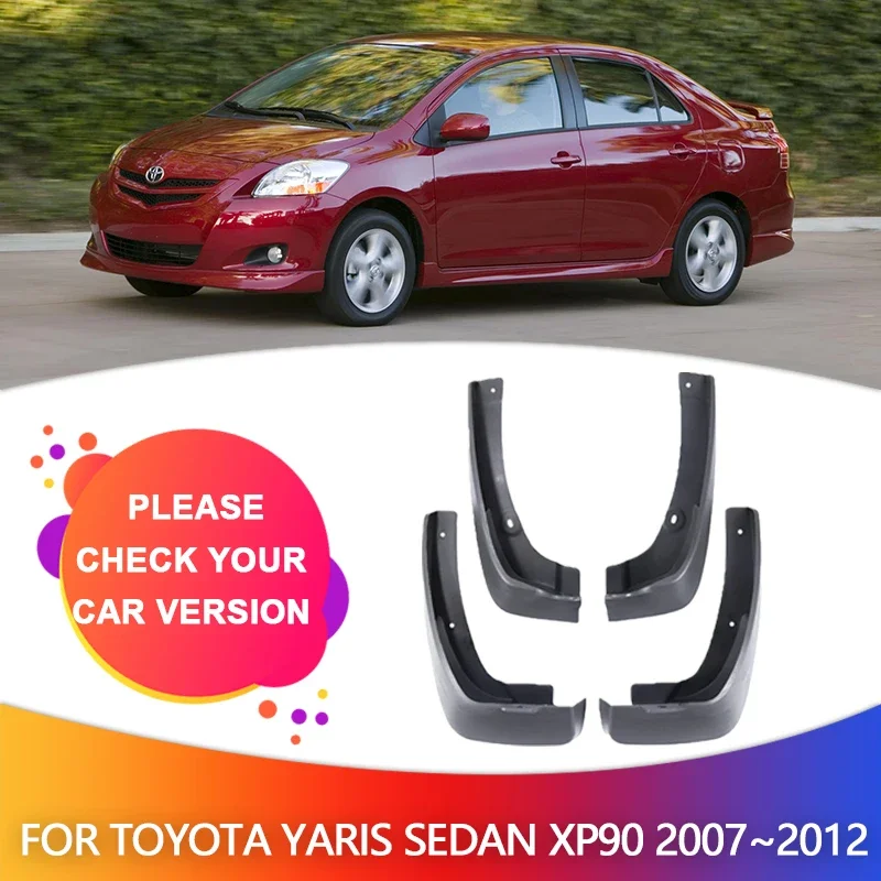 Fenders for Toyota Yaris Sedan Belta Vios Limo XP90 2007~2012 Car Mudguards Splash Guards Rear Wheel Protecti Covers Accessories