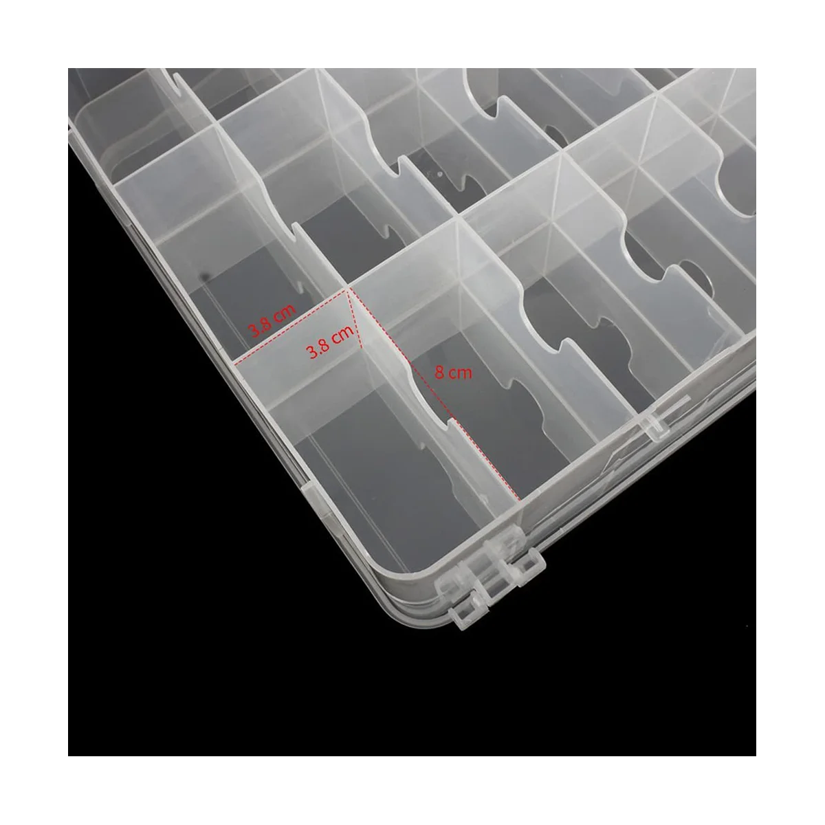 48 Grids Sewing Organizer, Double Sided Thread Box Storage, Portable Clear Plastic Organizer Box (Clear)
