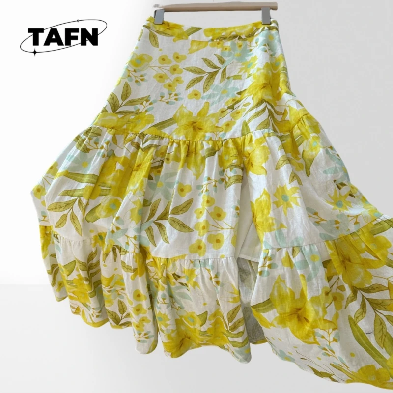 Rock Nice High Street Schlichter, anmutiger, bequemer Vintage-Faltenrock für Damen – hoch tailliertes und fließendes Design AF2402