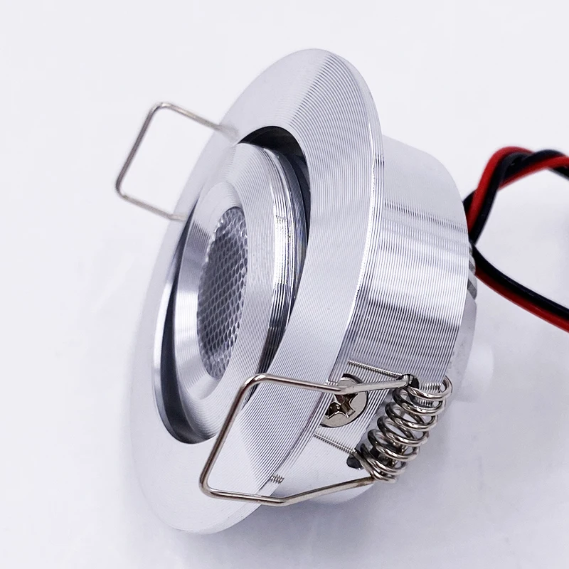 3W Custom Angle LED Downlight DC12V 24V Black, White, Silver shell Wall Corner Spotlight Rotating Ceiling Light