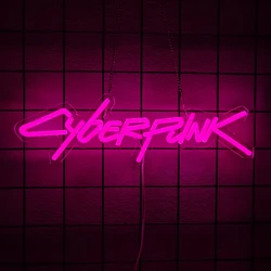 Cyberpunk Neon Sign, Pink Letter Sign, Used For Wall Decor, Unique Gift For Computer Enthusiasts, E-Sports Room, Man Cave Decor.