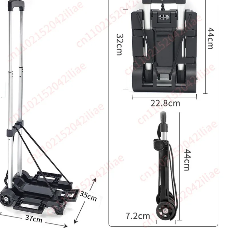 

5 Wheel Trolley Rack Aluminum Alloy Foldable Pullling Rod Carrier for Student Backpack Pet Bag Luggage Load Bearing 30kg