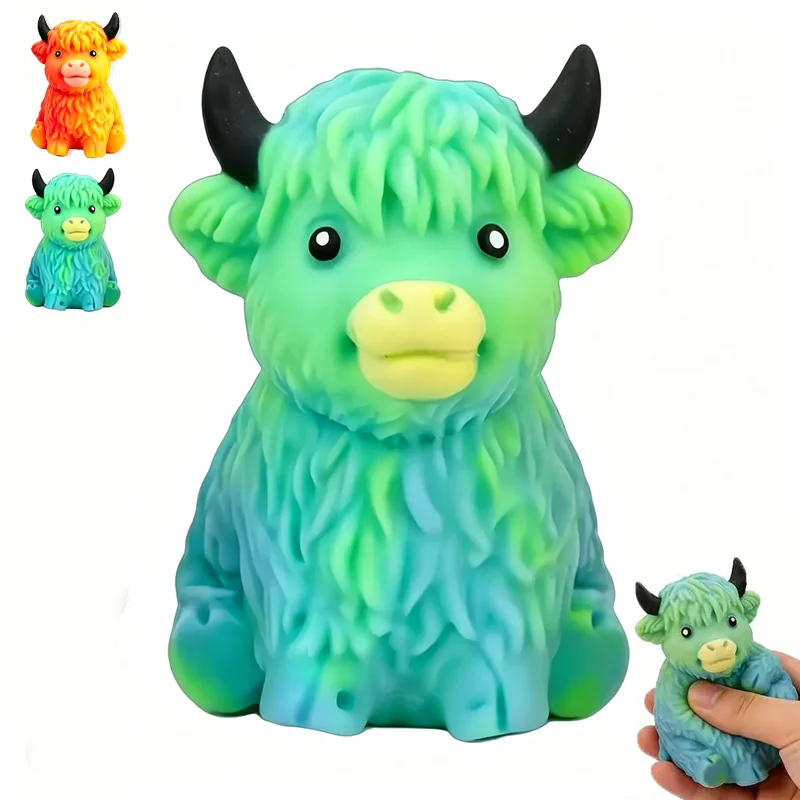 Crunch Highland Cow ASMR Noise Ball Moldable Building Block Filling Stress Slow Rise Release The Mood Venting Knead Gifts Relax