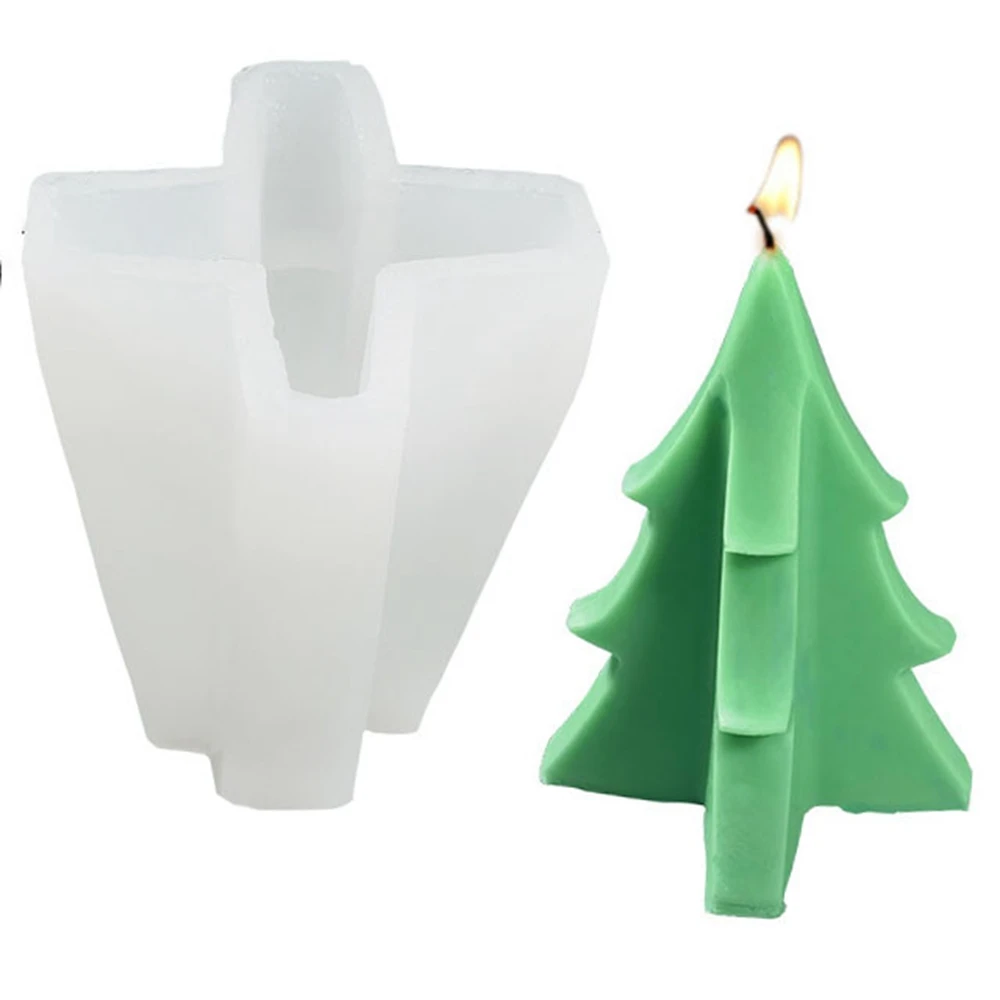 

Christmas tree aromatherapy candle mold creative DIY Christmas tree Silicone Mold Scented Making Tools 3D DIY Handmade Fragrance