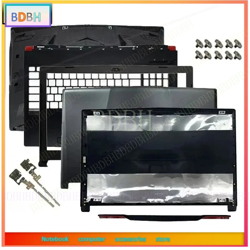 New For GL63 MS-16P7 16P6 16P5 Series Laptop Back Cover/Front Bezel/Palmrest/Bottom Case/Hinges/Hinge Cover Black