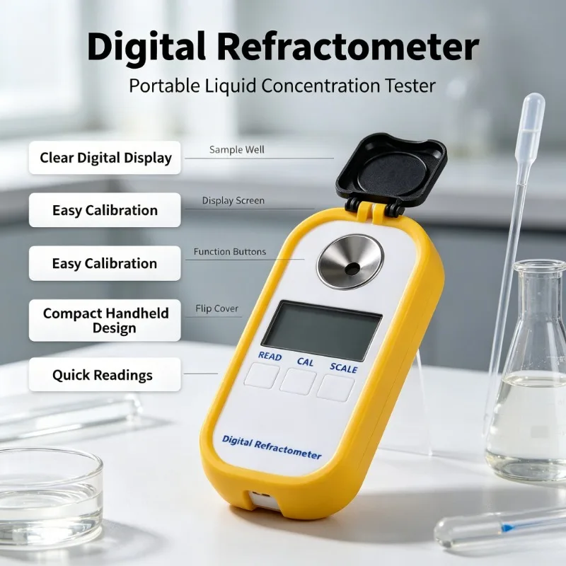 DR301 digital honey refractometer, four-in-one honey moisture meter, high-precision sugar content measurement refractometer
