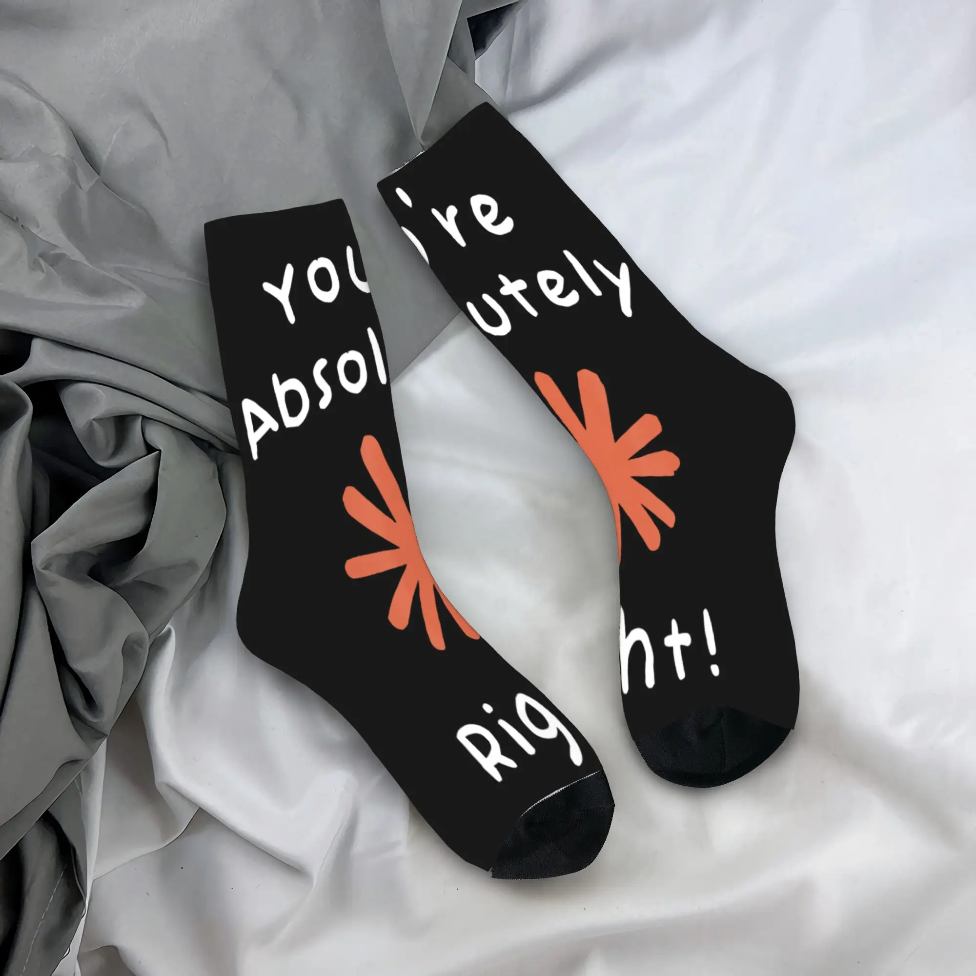 Men Women Claude Code You're Absolutely Right  Socks Warm Fashion  Socks Harajuku Product Middle Tube Stockings Best Gift