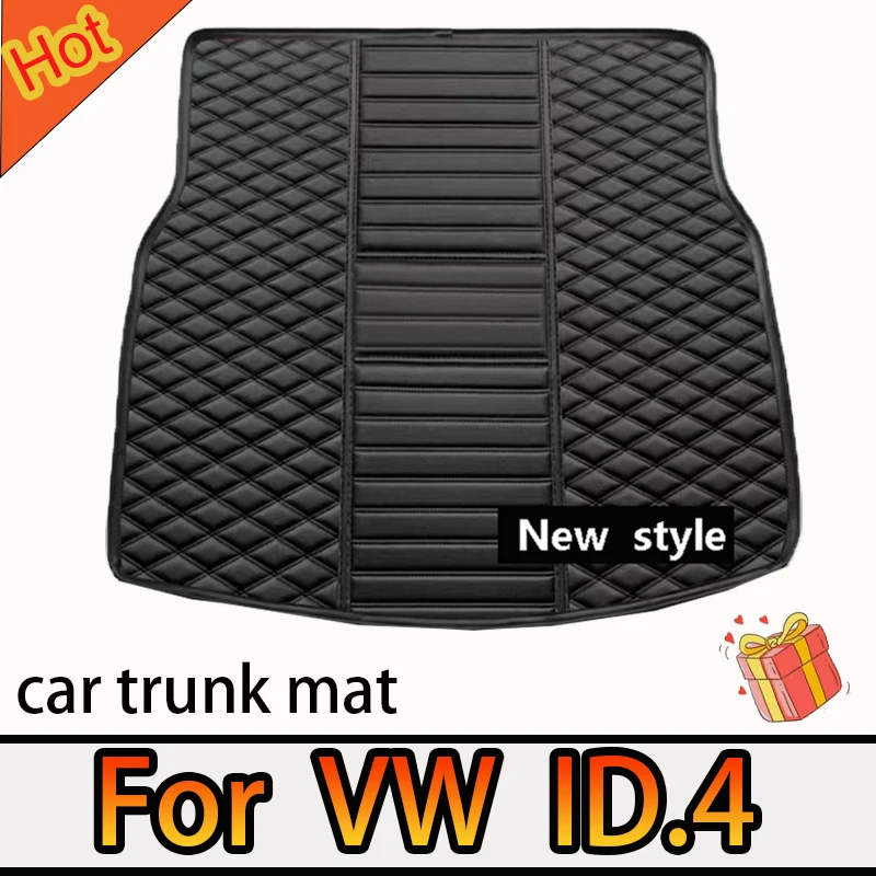 Car Mats For VW Volkswagen ID.4 Crozz 2020 2021 2022 2023 Leather Mat Car Trunk Mat Organizador Maletero Coche Car Accessories