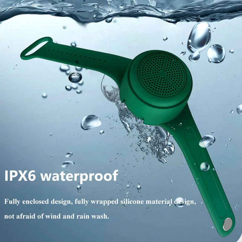 جيب صغير سمّاعات بلوتوث في الهواء الطلق IPX6 مقاوم للماء TWS ستيريو صندوق تشغيل الموسيقى ساعة تصميم مشغل موسيقى دعم بلوتوث صورة شخصية