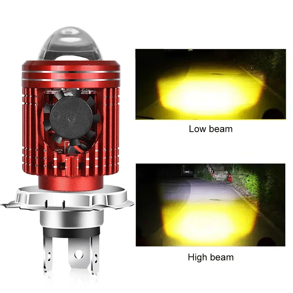 

Motorcycle Headlight Bulb 10000LM H4/H6 12V LED Moto Spotlights CSP Lens White Yellow Hi Lo Lamp Scooter Accessories Fog Lights