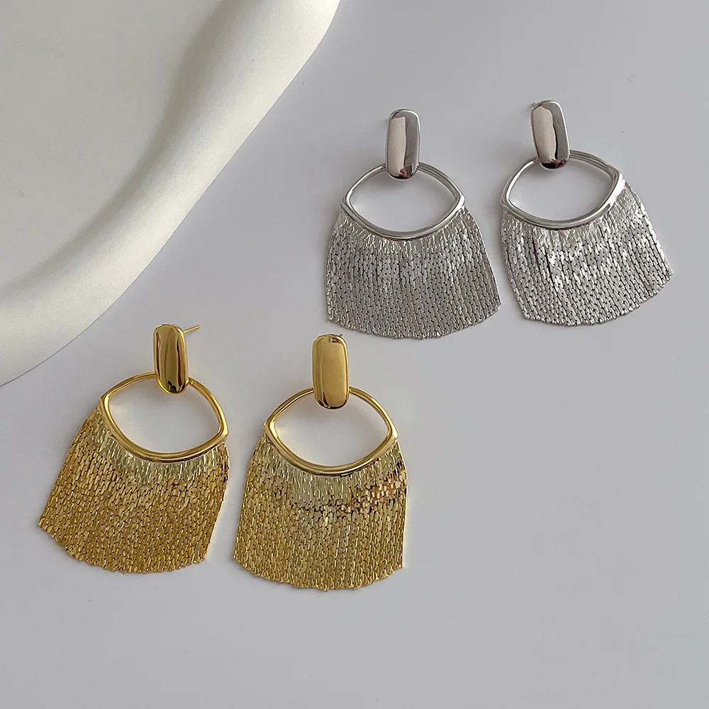 مبالغ فيها Faion 8K الذهب هامش أقراط معدنية 925 الفضة إبرة شخصية الأذن مجوهرات سبيكة جزءا لا يتجزأ من الأحجار الكريمة الاصطناعية