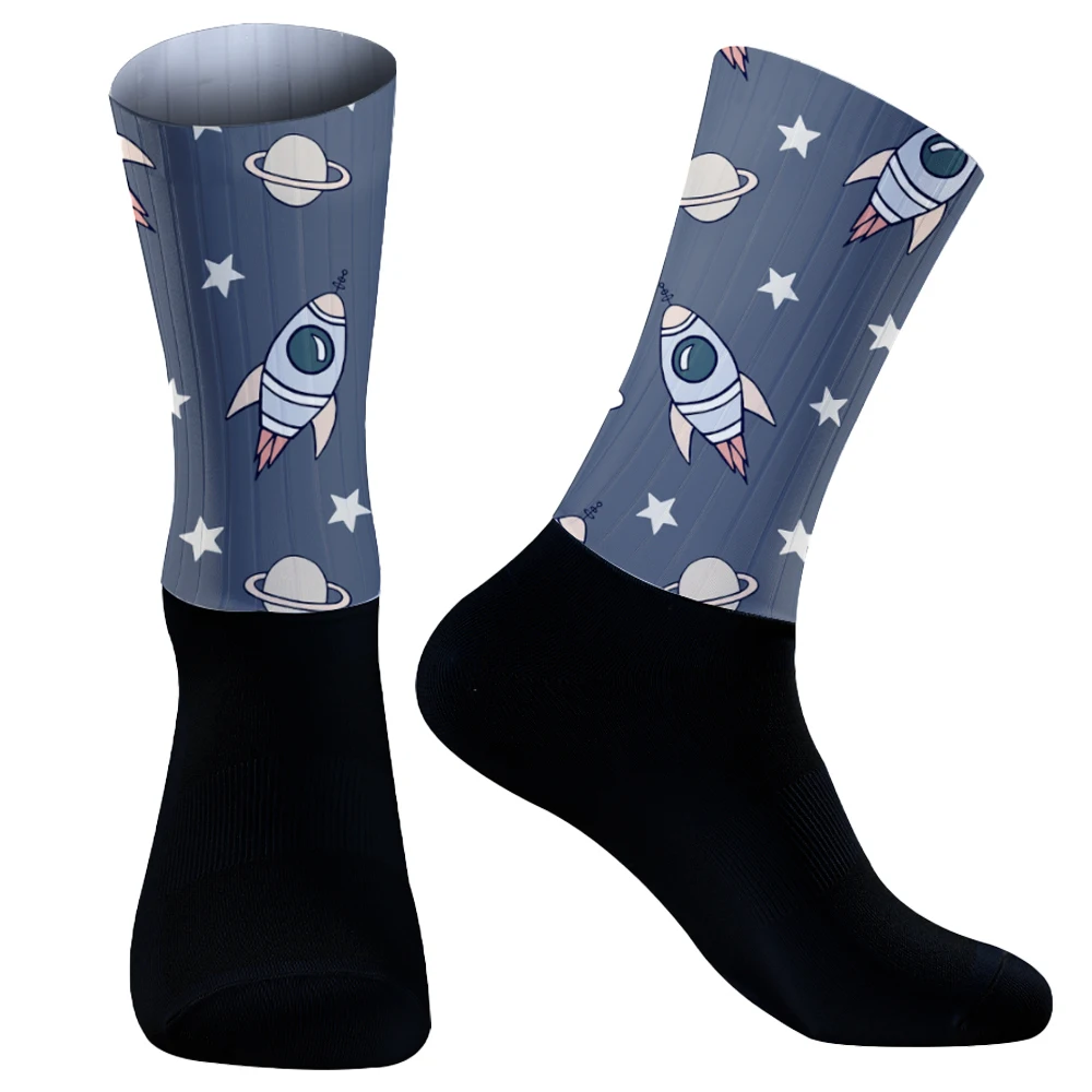 2024 New Space Bike Socks uomo infermiera compressione ciclismo per donna Mtb Guard Socks calze calze sportive