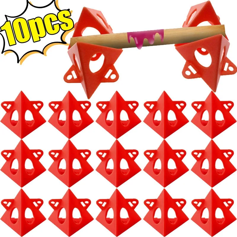 

10pcs Small Cone Paint Spraying Triangle Practical Bracket Paint Pad Block Woodworking Painter Pyramid Shaped Plastic Bracket