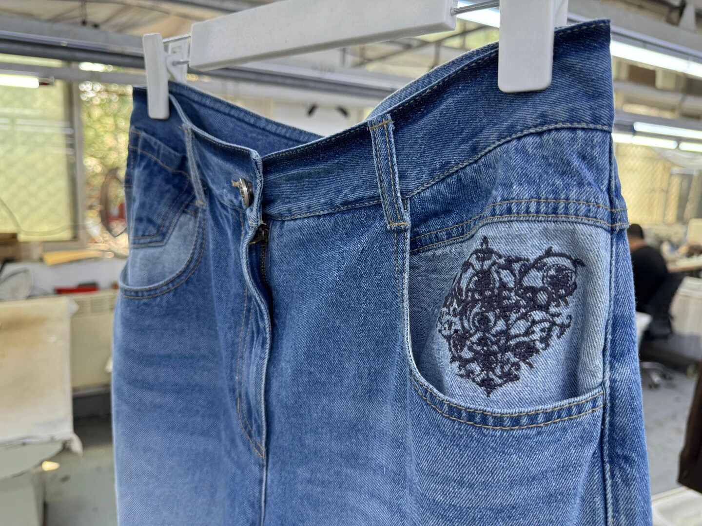 

Faionable Vintage High Waist Slimming Straight Leg Wide Leg Jeans Autumn New Arrival Women's Premium Denim Blue Jeans