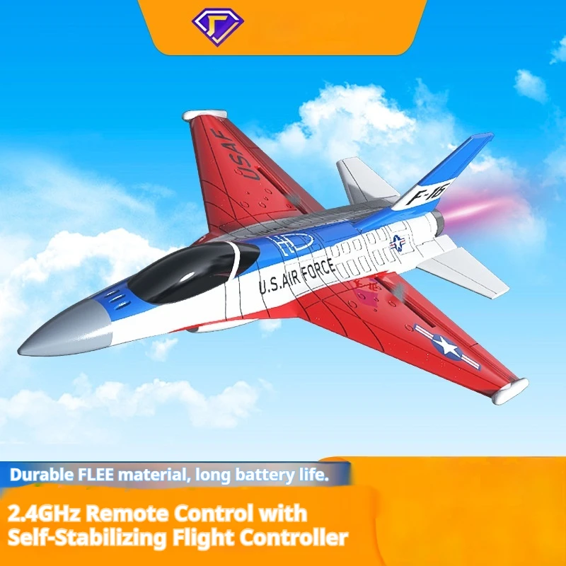 

F-16 Remote Control Aircraft, Illuminated Fighter Jet, Two-Way Model Aircraft, Electric Toy, Foam Remote Control Aircraft
