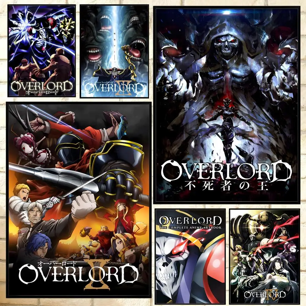 anime OVERLORD Poster HD Poster Anime Aesthetic Wall Art For Game Anime Lovers Bedroom Gaming Room Decor Ideal Gift