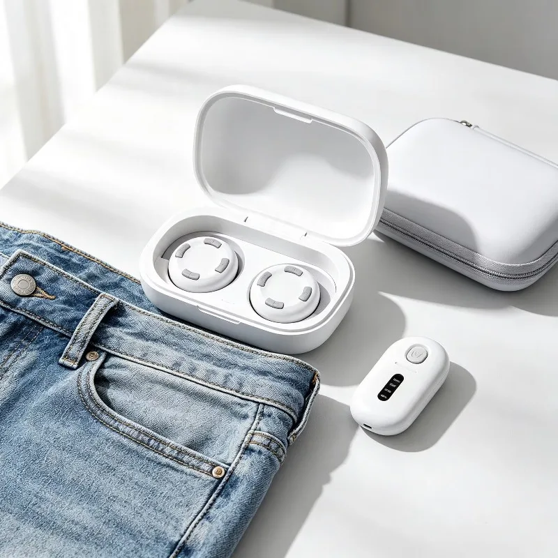 Smart Remote Pocket Massager Sticker Dual Host Charging Case Muscle Relief Neck Back Shoulder Portable Therapy Massage Device
