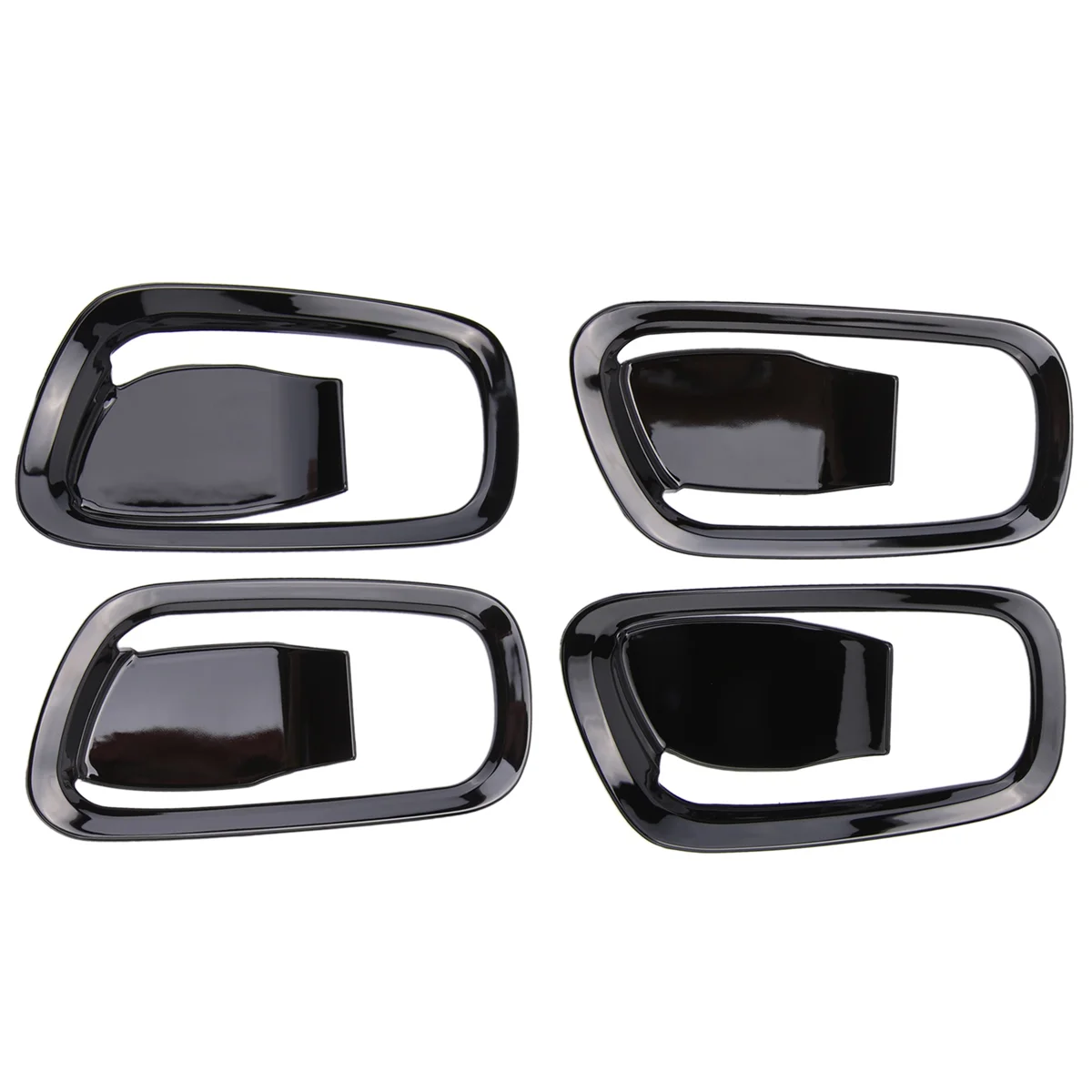 Glossy Preto Inner Door Handle Bowl Painel Capa Guarnição, Molduras Interiores, Honda HRV, XRV, XR-V, HR-V, 2022, 2023, 4pcs