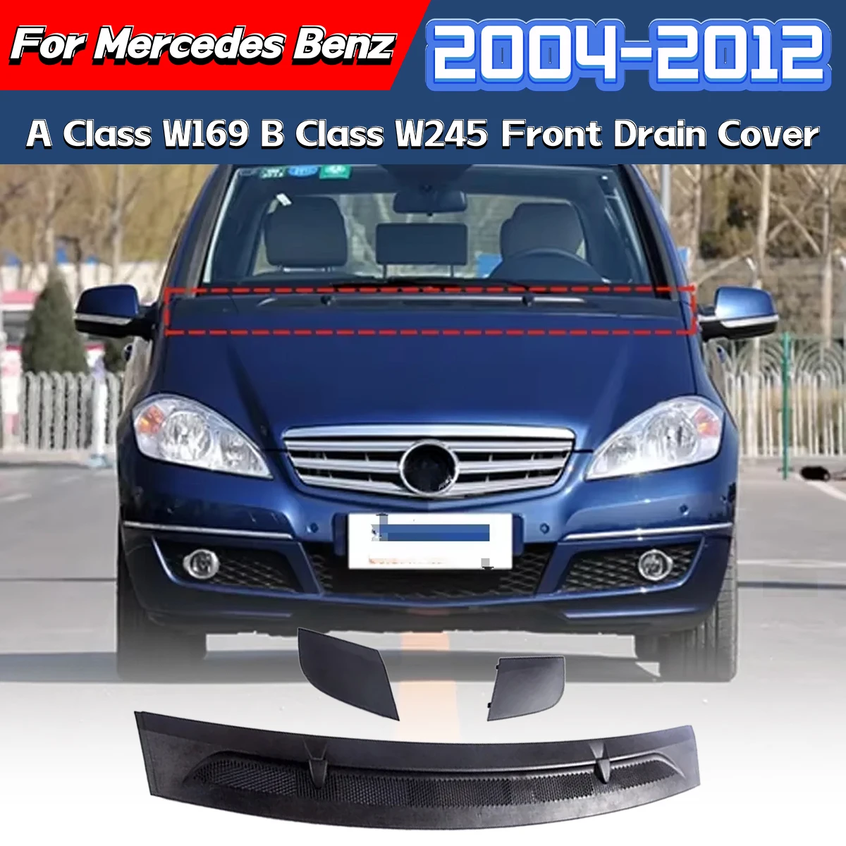 

For Mercedes Benz A Class W169 B Class W245 Accessories A1698360018 A1698300275 A1698300375 Brand New 3 Pieces Front Drain Cover