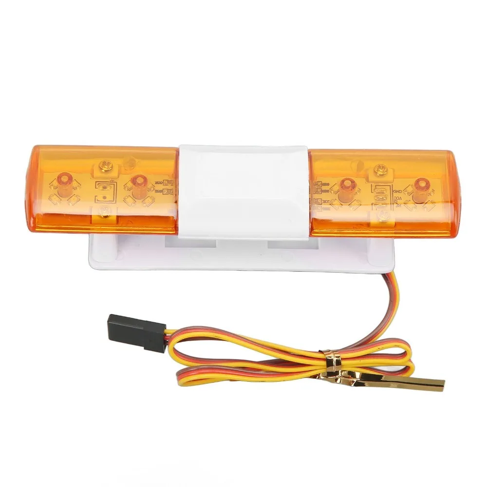 5 Modes LED Police Light Multi-Function RC Accessories RC Warning Light RC Car Roof Light for CC01/D90 /Axial SCX10 Night Use