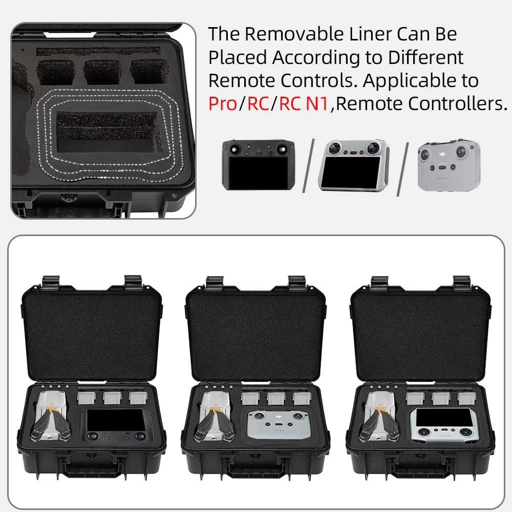 Suitcase for DJI Air 2S/Air 2 Compatible RC & RC N1 & Pro Controller Hard Case Explosion-proof Pressure Resistant Handbag