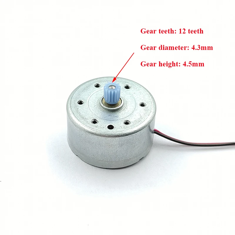 RF-300C Micro 300 Motor DC 3V 5V 6V 9V 12V 8000RPM Mini 24mm Round Spindle Motor 2mm Shaft DIY Solar Power Hobby Toy Fan Model