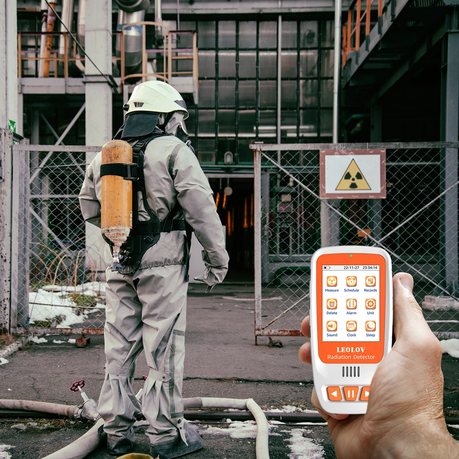 HFS20 contatore Geiger dosimetro per radiazioni nucleari Beta Gamma yinfrarexray Tester con rilevatore di radiazioni personali con allarme sonoro LCD