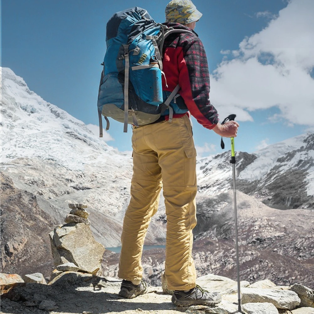 

Треккинговая палка для активного отдыха, складная трость для горного туризма, трость-костыль, портативная, легкая