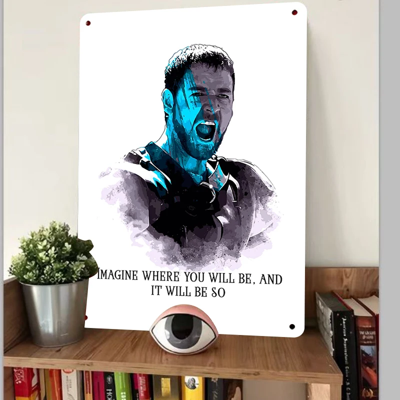 Inspirational Shouting Man Art Metal Tin Sign Modern Home Decor Living Room Bedroom Study Wall Hanging Painting