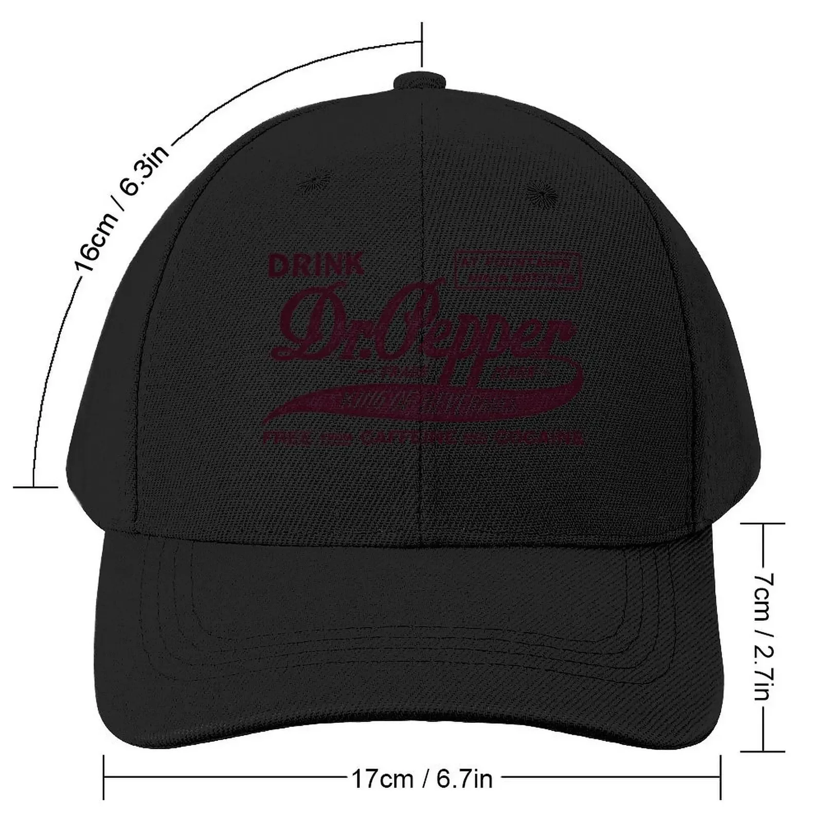 Dr. Pepper - King of Beverages Baseball Cap Beach Golf Cap Horse Hat Elegant Women's Hats Men's