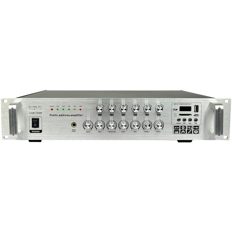 VCM-700 constant voltage power amplifier 700 watts with Bluetooth USB six-zone broadcast power amplifier high power