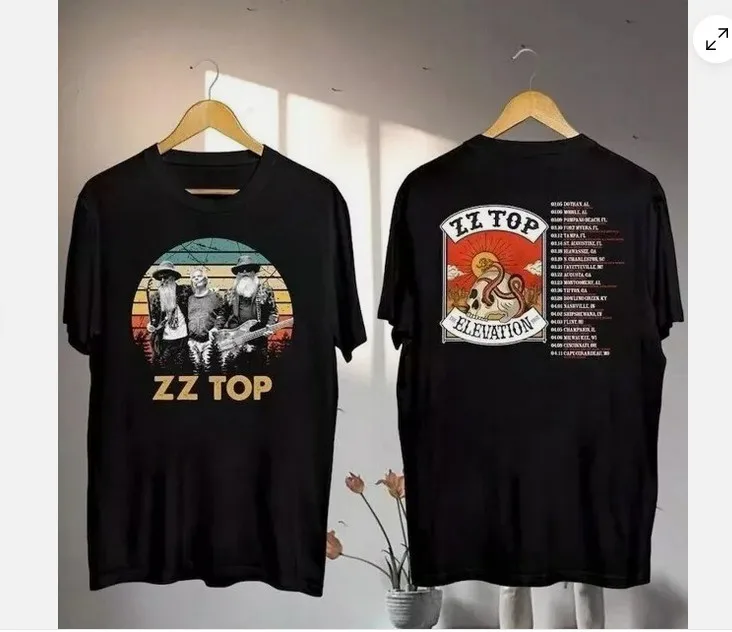 Zz Top Vintage 2025 Shirt, The Elevation Tour 2025 T-Shirt All Size.