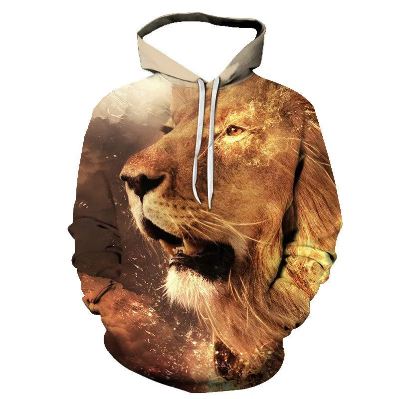 Pull à capuche pour hommes, nouveau Style, veste ample à capuche caractéristique du tigre sauvage, pull à capuche à la mode et décontracté, automne 2025