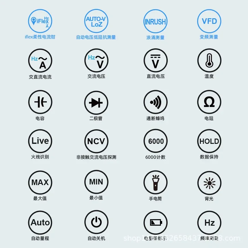 

04962 CM86A Without Flexible Pliers Precision Digital Display Digital Clamp Meter High Current Electrical Special Universal Met
