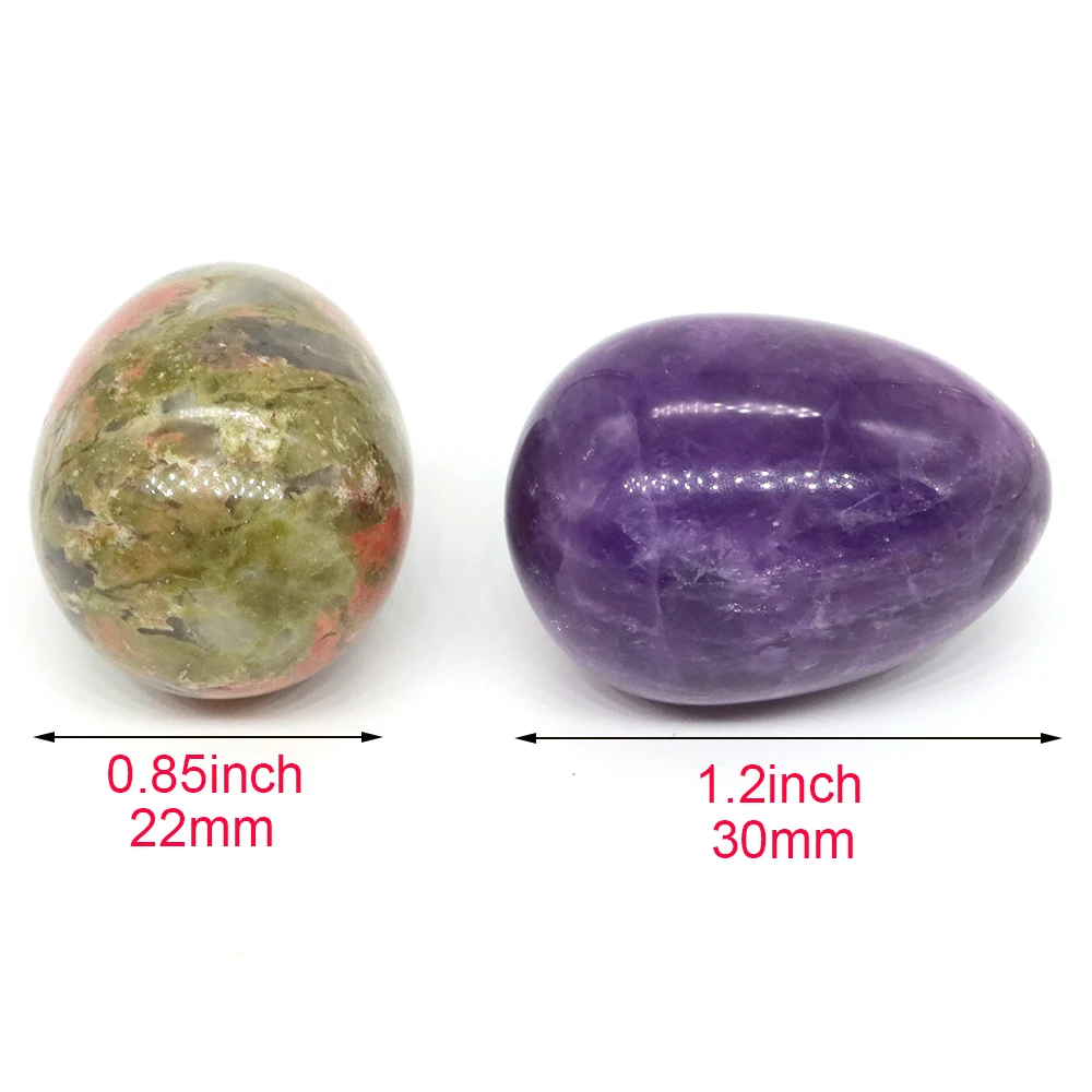 22x30mm Ei Handwerk Naturstein Heil kristall Amethyst Quarz Massage Edelstein Energie Mineral Probe Schmuck DIY Heim textilien