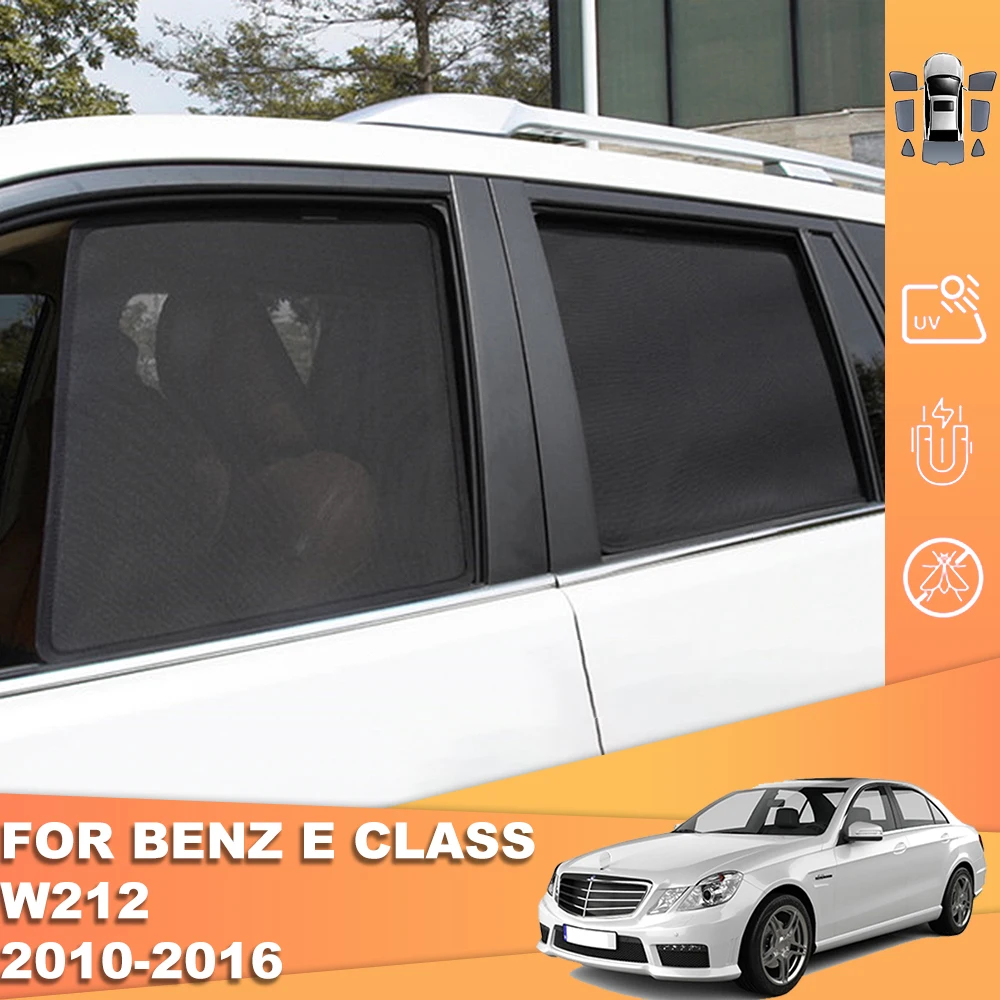 

For Mercedes Benz E Class W212 2009-2016 Magnetic Car Sunshade Shield Front Windshield Curtain Rear Side Window Sun Shade Visor