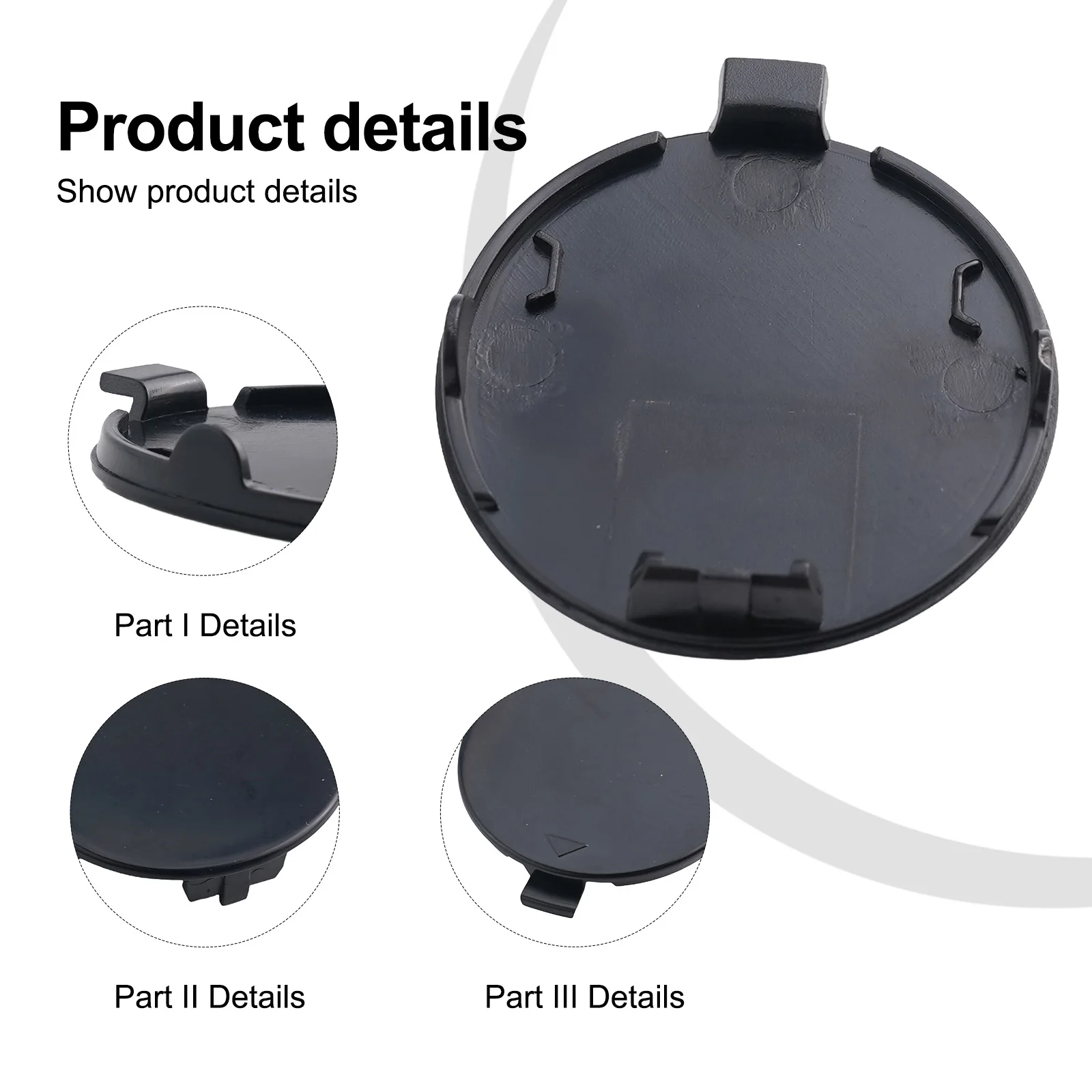 Trailer Trim Towing Eye Cover Easy To Install Wear-resistant Anti-corrosion Direct Installation Flap Non-deformed