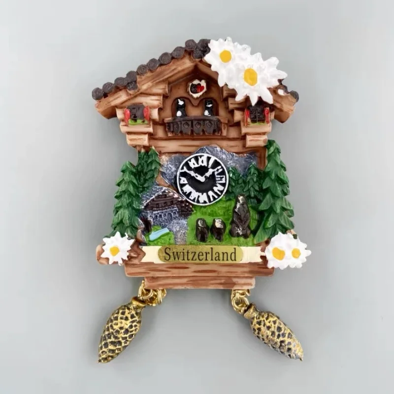 Swiss Cuckoo Clock Refrigerator Magnet Travel Souvenir Magnet 3D Magnet Handmade Magnet