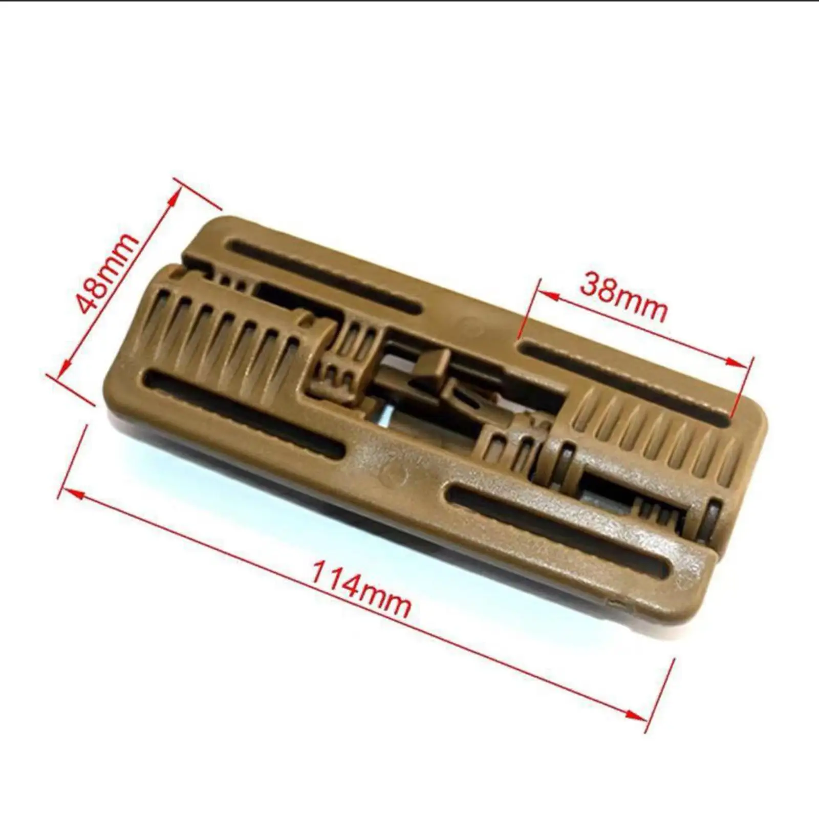 Quick Release Vest Buckle Accessory Plastic Slider Insert for Hunting Backpack Clothing Belt Attachment
