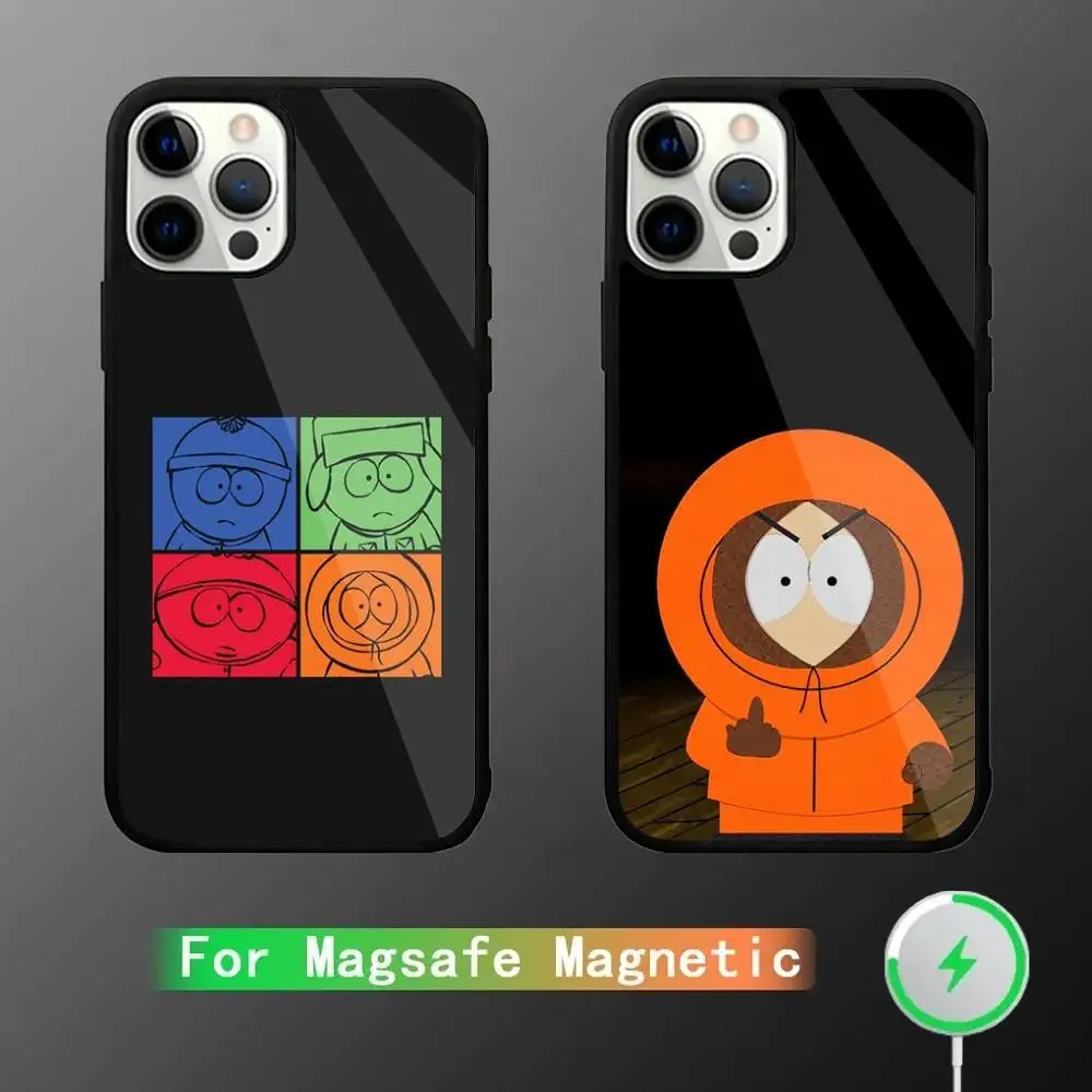

Cartoon S-South-P-Park Phone Case For iPhone 17,16,15,14,13,12,11,Pro,Max,Plus,Mini,SE4,E Magnetic Magsafe Wireless Charging