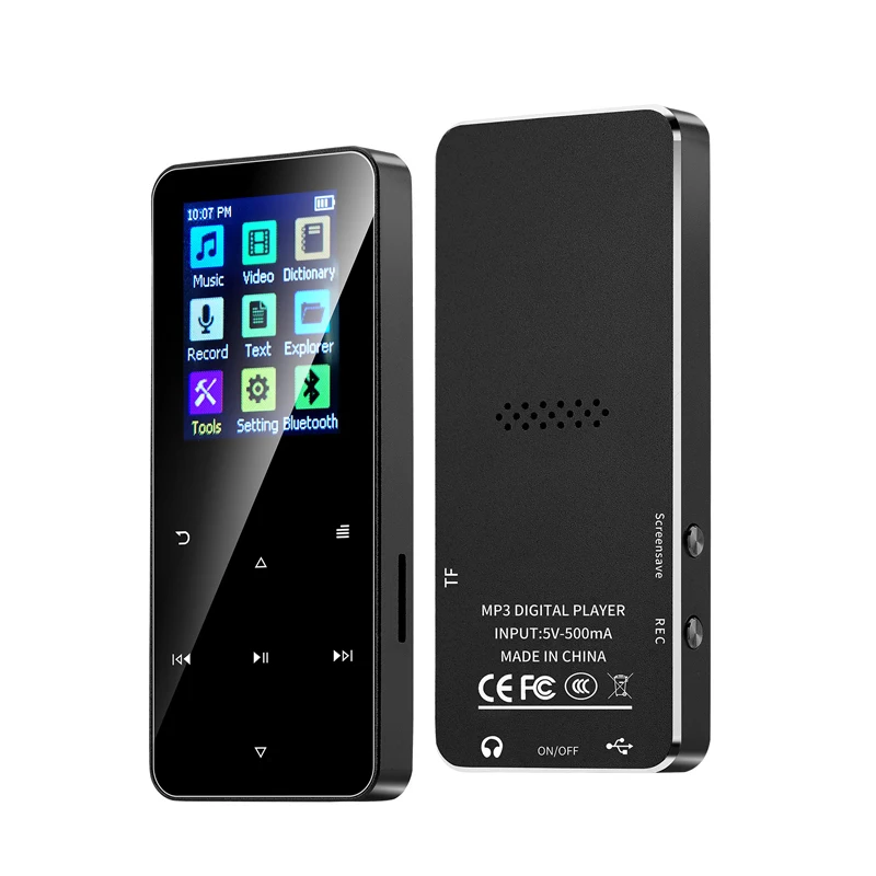 

Многофункциональный MP3/MP4-плеер с дисплеем 1,8 дюйма — радио, запись, словарь, музыка, видео, Bluetooth и многое другое, TF-карта 128 ГБ