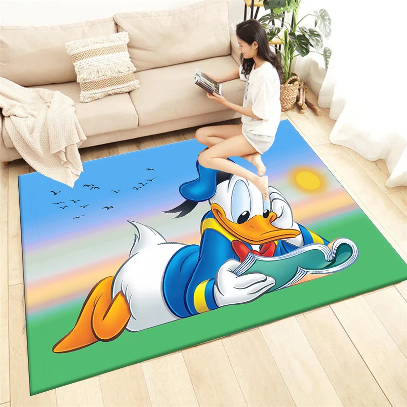 MINISO Mickey Donald Duck HD Printed Carpet.Living Room Mats Sofa Coffee Table Large Area Rug,Kitchen,Balcony Carpets,DoorMat