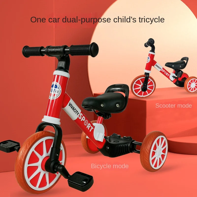 

LazyChild New Children's Tricycle Bicycle Can Ride And Slide Comfortable Balance Car Children's Walking Scooter Safety Yo-yo Car