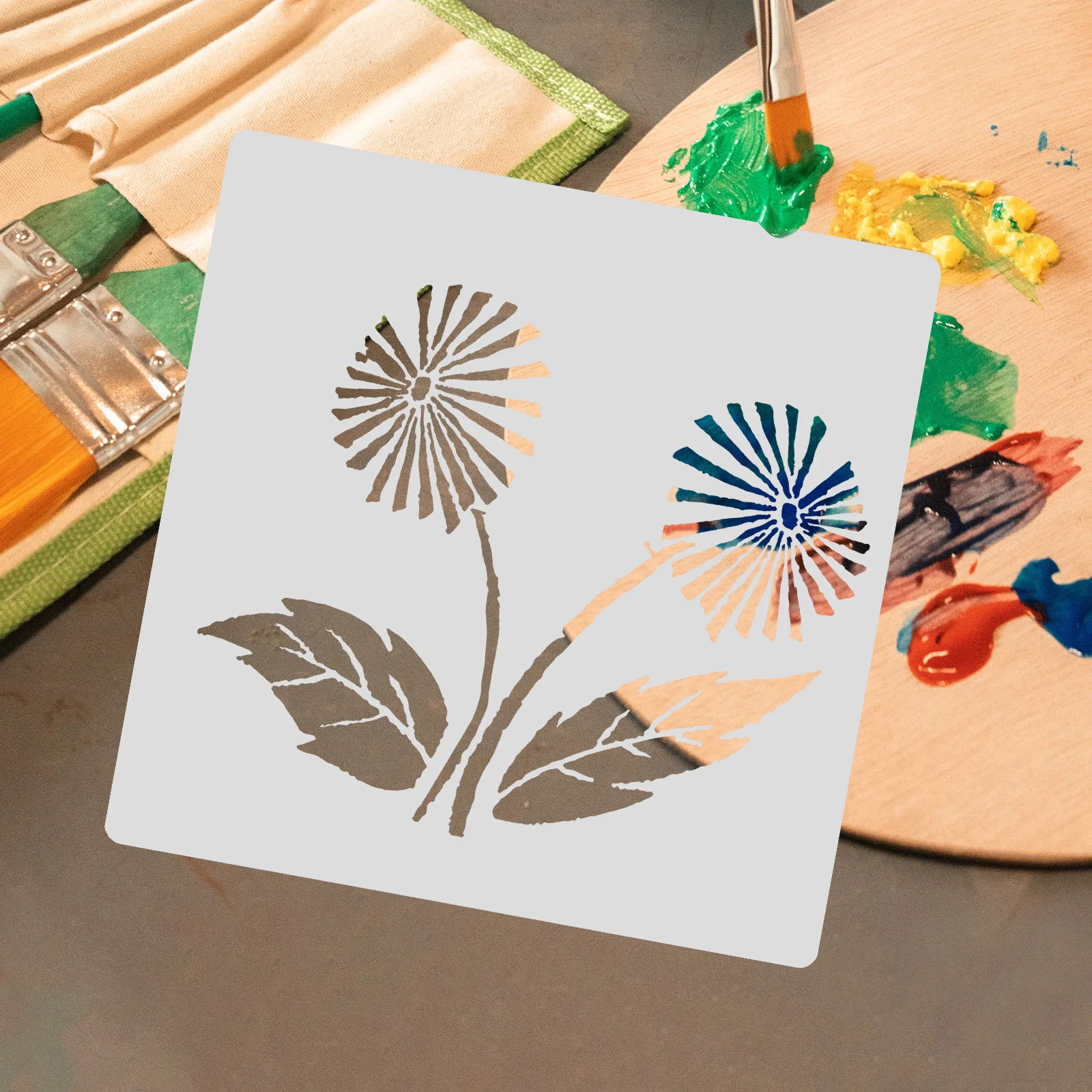 

9pcs Tropical Leaves Templates Durable PET Reusable Stencils Painting Crafts Wall Art Safe Drawing Plants Flowers DIY Spraying