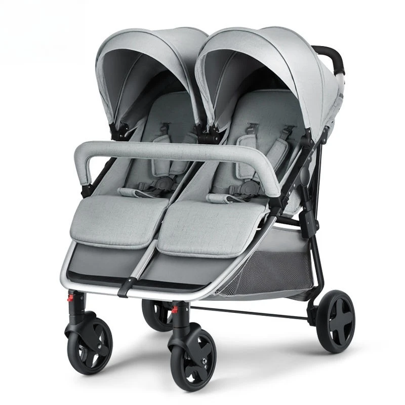 

High View Stroller Lightweight Folding Double Sitting and Lying