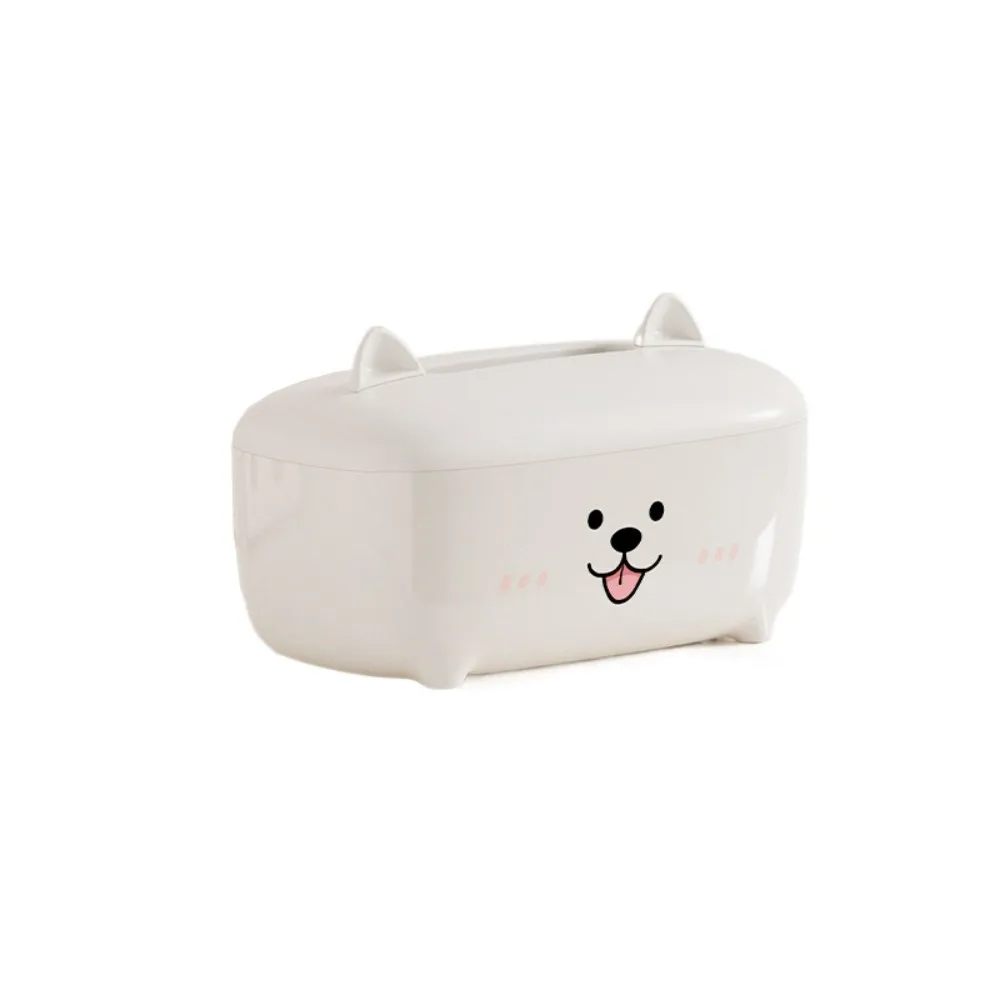 

Cartoon Animal Shape Cute Tissue Box Decorative Thickened Facial Tissue Dispenser Space Saving Non-slip Napkin Container